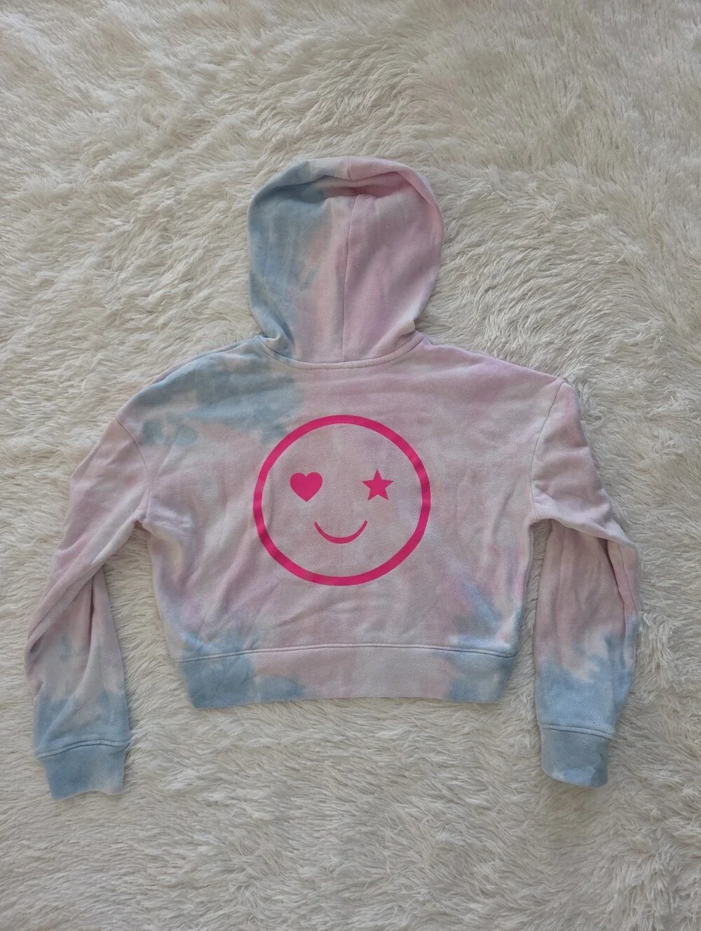 Sugar & Jade Bundle Of 2 Cropped Tie Dye Hoodie Sweatshirts Girls Size 12/14